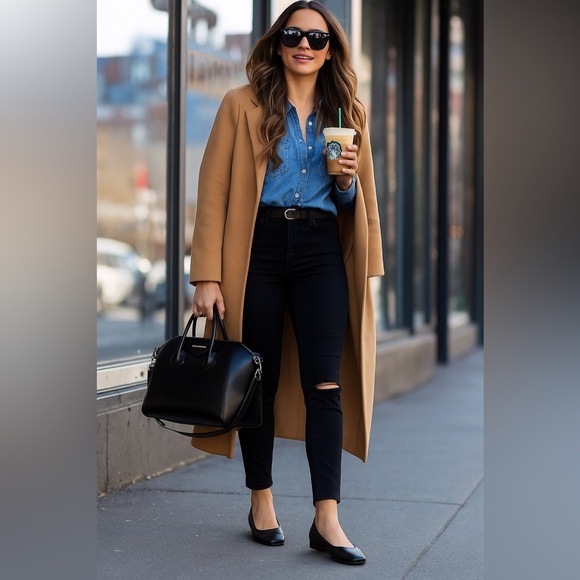 DV by Dolce Vita “Malanie” Cap-Toe Flats – Black, Size 7 | Vegan | New in Box - Picture 2 of 11